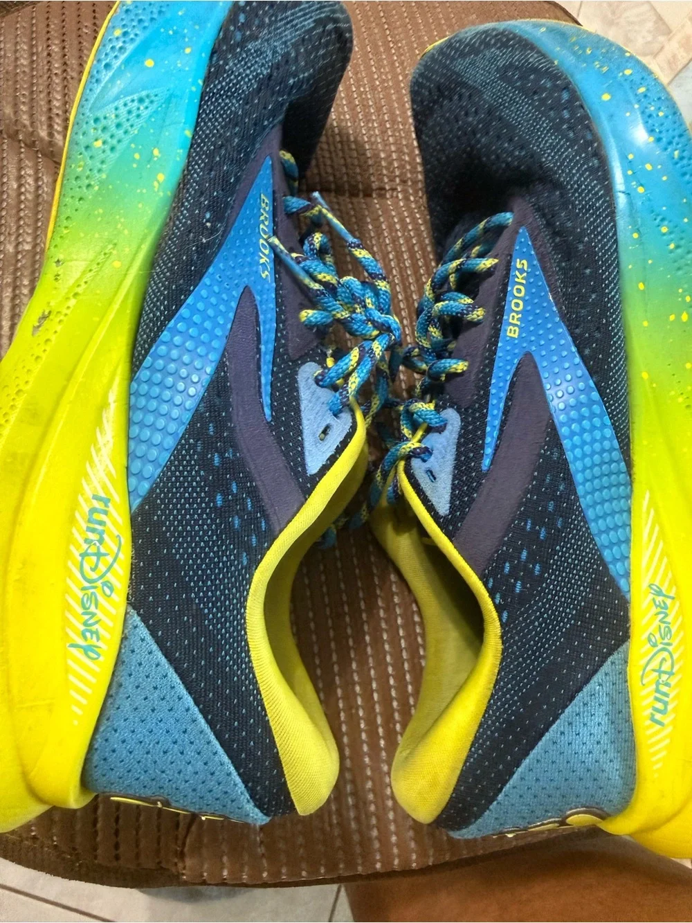 Brooks  Blue and Yellow RunDisney Inspired Sneakers